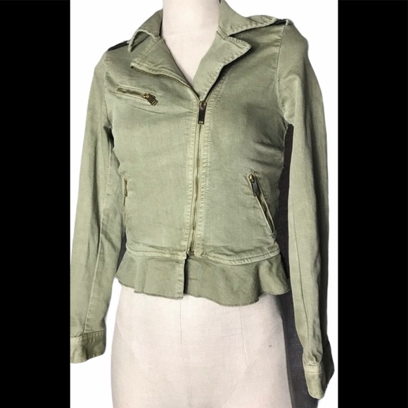 Zara Trafaluc outerwear military peplum jean XS - Picture 1 of 9